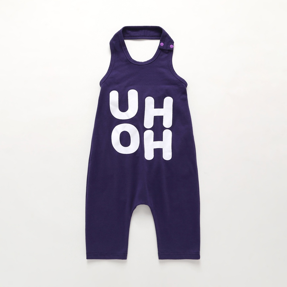 Baby / Toddler Trendy Letter Print Strappy Onesies